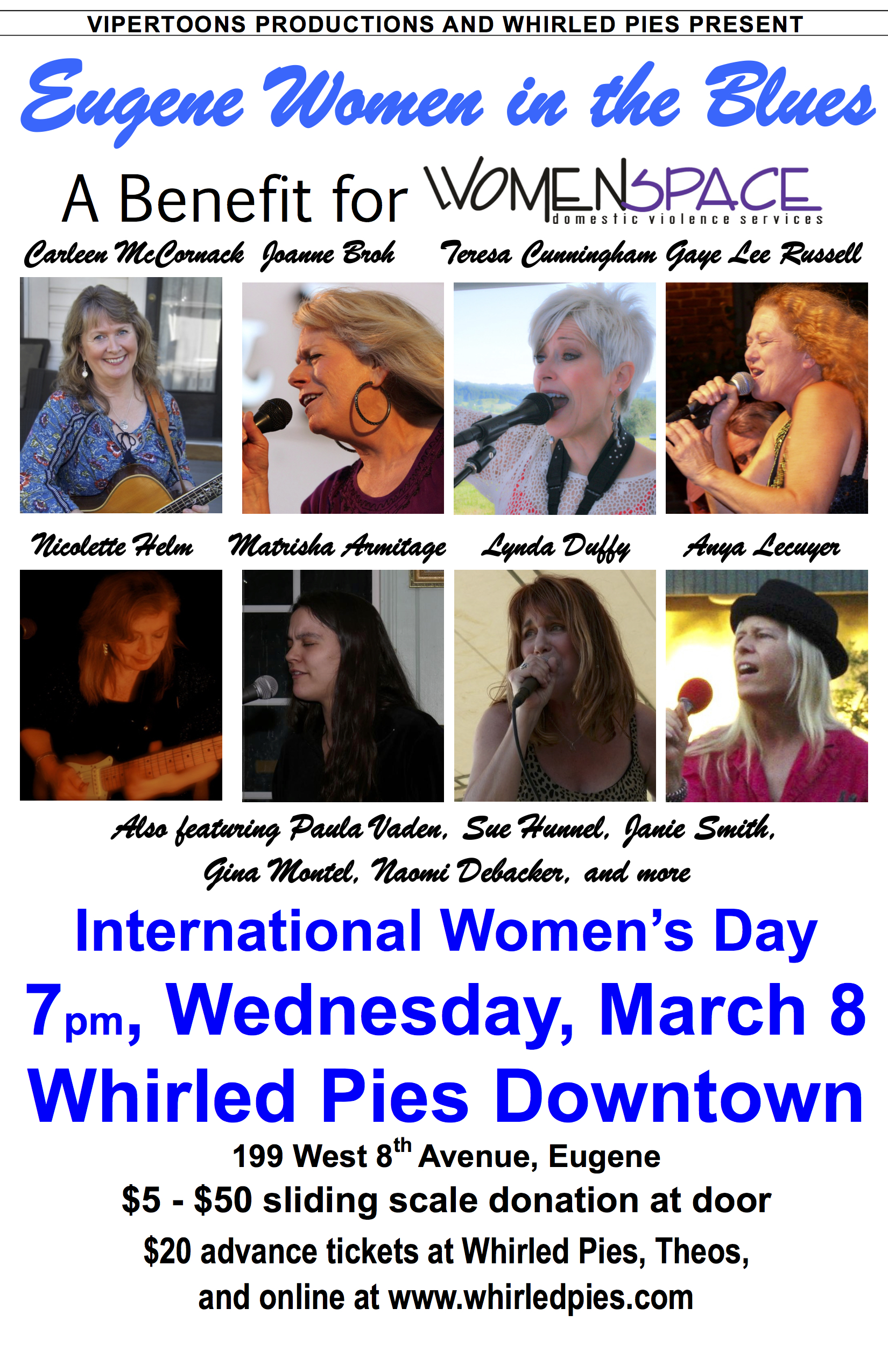 Eugene Women in Blues poster 2017 8 photos copy