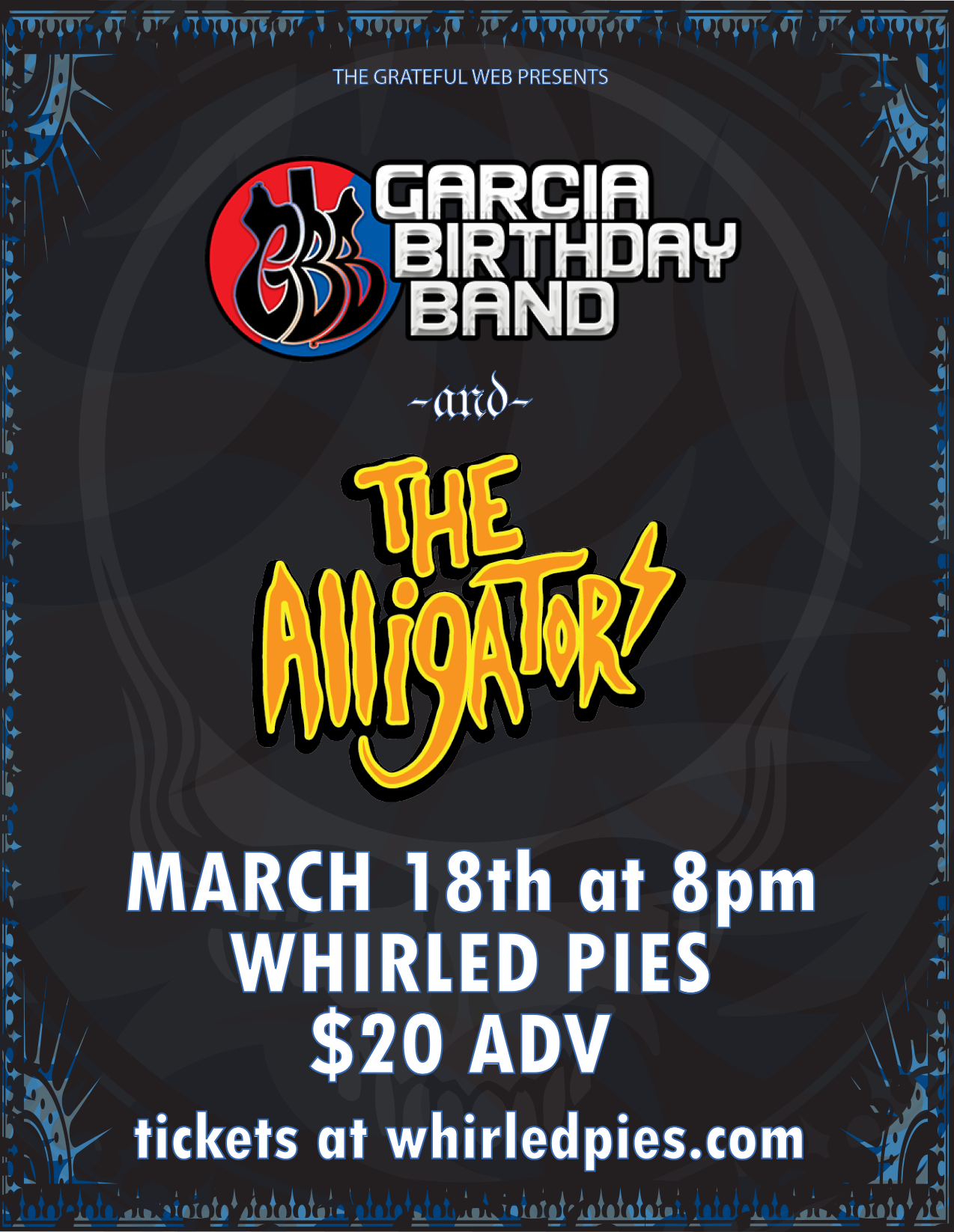 Garcia Birthday Band & The Alligators at Whirled Pies - March 18th 2023